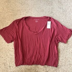 Soft basic wine colored tee